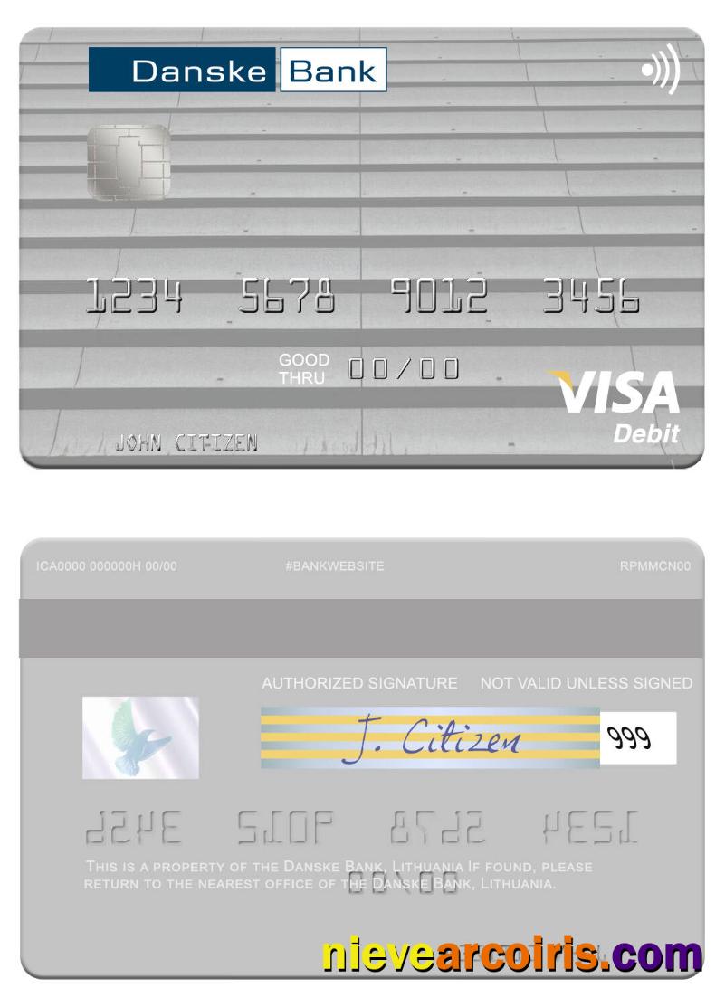 Lithuania Danske Bank visa debit card
